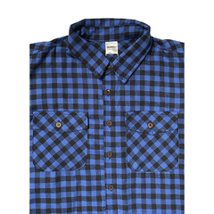 Camisa Cris manga longa flanela xadrez azul na internet
