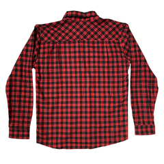 Camisa Cris manga longa flanela xadrez vermelho na internet