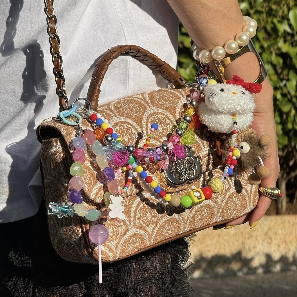 Rainbow bag charm hotsell