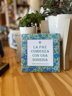 Azulejo 15x15 - La Paz comienza con una sonrisa - comprar online