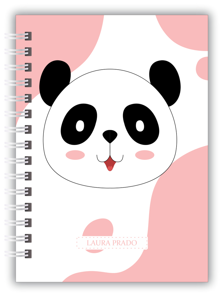 Planner Personalizado 2024 Panda Rosa - Plush Papelaria