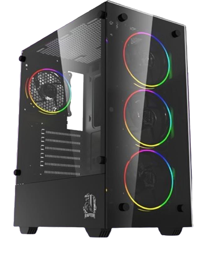 Gabinete Raptor Sentinel TG Mid-Tower RGB Fan x4