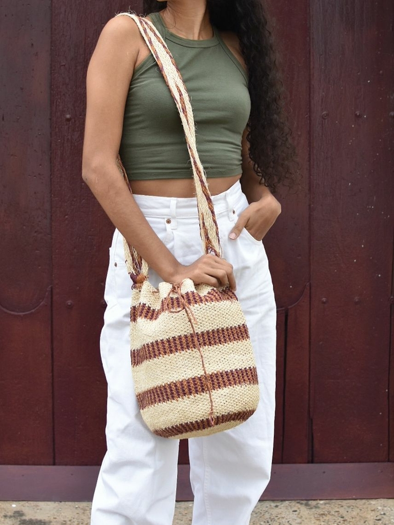 Mochila Fique grande tejido lata Mirla de la Sierra
