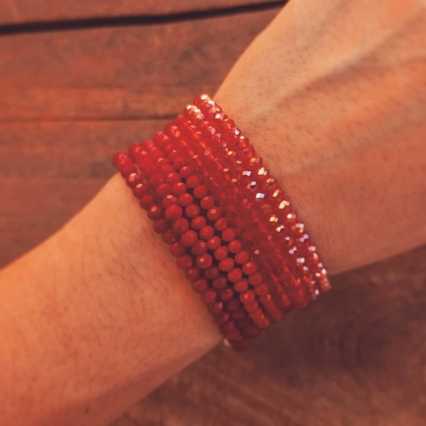 Pulsera AMULETO CRISTAL red