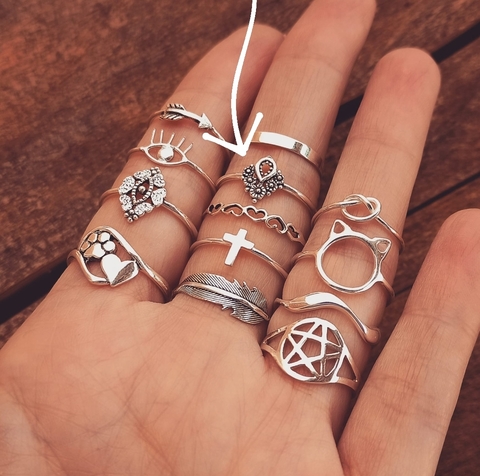Anillos boho plata online sale