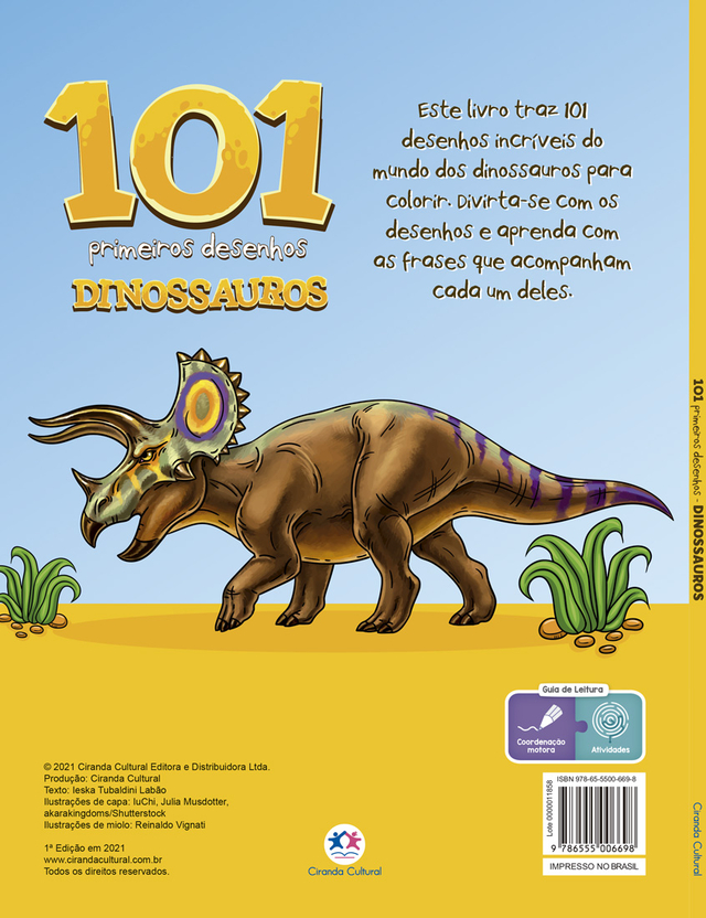 Dinossauros Livro Para Pintar : On Line Editora: : Livros