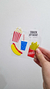Plancha de Stickers Fast Food Pancho Papas Fritas Pochoclo Cine