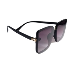 Óculos de sol Quadrado Preto com metal Dourado lente degrade e proteção Uv 400 - comprar online