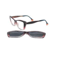 Óculos Clip-on Gatinho Azul e Rose com Detalhe de Sapato na Aste - comprar online