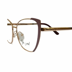 Óculos Gatinho Dourado com Detalhes Rose e Plaquetas Ajustáveis - comprar online