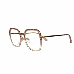 "Óculos Quadrado com Detalhes Rose e Dourado - comprar online