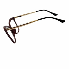 Óculos de grau oculos-quadrado-preto-vermelho-dourado na internet