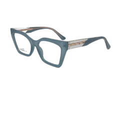 Óculos quadrado azul fosco dourado nylon 100%. - comprar online