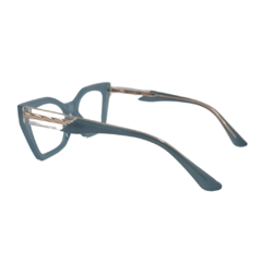 Óculos quadrado azul fosco dourado nylon 100%. na internet
