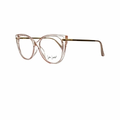 Óculos de grau Gatinho Cristal Transparente com Detalhes Dourados - comprar online