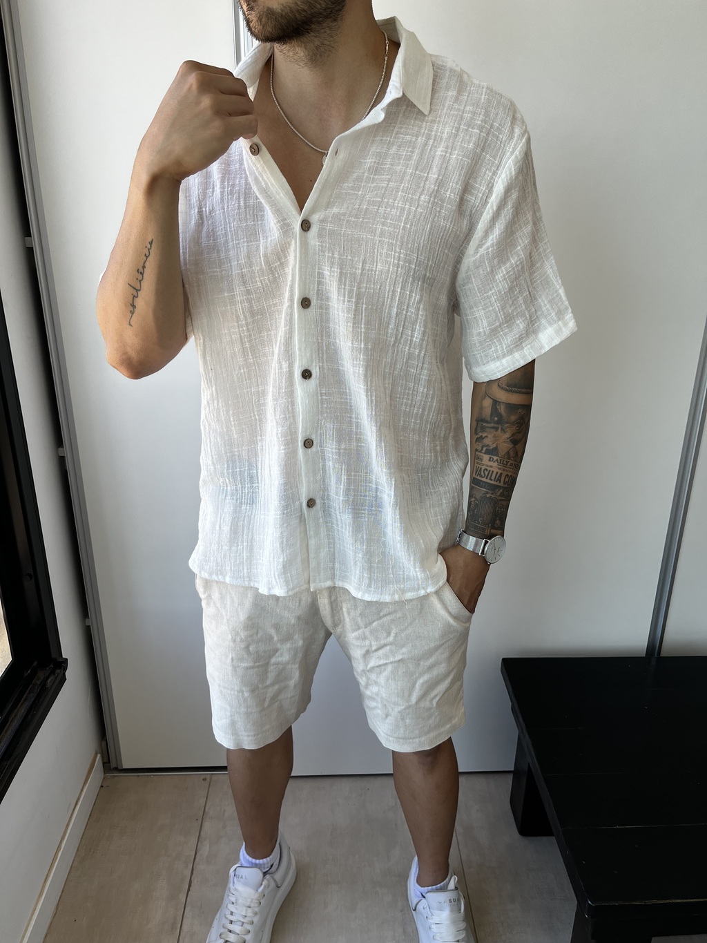 Camisa de store gasa blanca