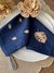 Guardanapo Azul Marinho com Bordado Costela de Adão Caramelo na internet