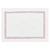 Rectangular Waterproof Placemat Off White with Burgundy
