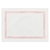 Rectangular Waterproof Placemat Off White with Coral