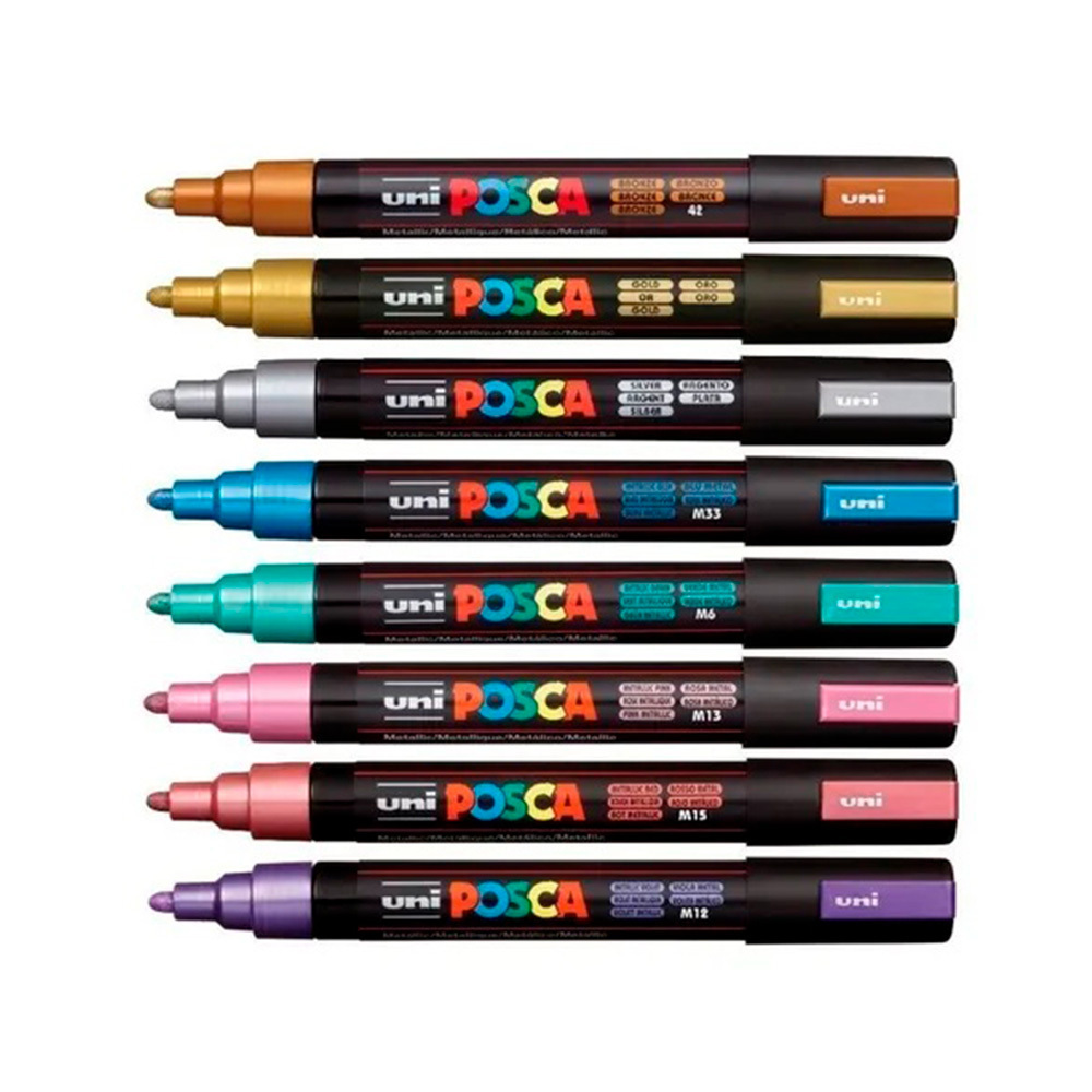 Posca PC-5M (1.8 - 2.5mm) - Set de 8 Colores - Dibujo & Escritura