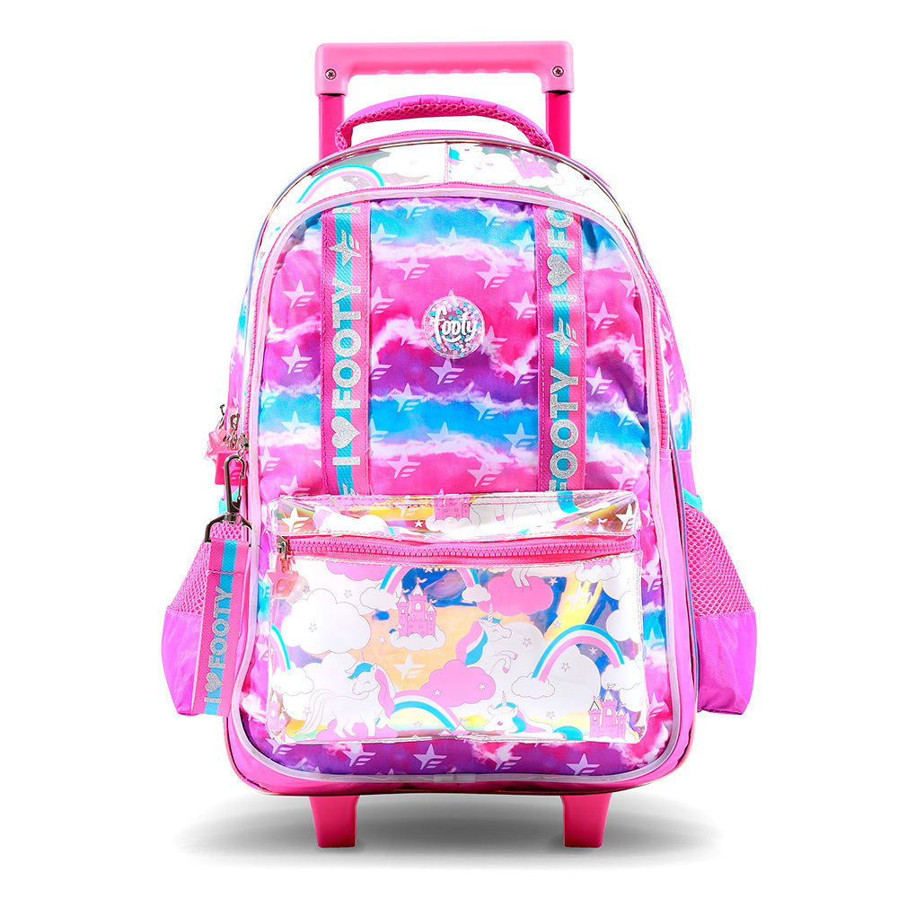 MOCHILA FOOTY BATIK UNICORNIO 18" CARRO CON LUZ (2 COLORES)