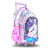 MOCHILA FOOTY BRILLO UNICORNIO 18" CARRO CON LUZ (2 COLORES) - tienda online