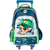 MOCHILA FOOTY - SKULL VERDE CON LUCES - 18" CARRO