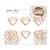 PAPER CLIPS MOOVING GOLDEN ROSE DIAMOND X 6