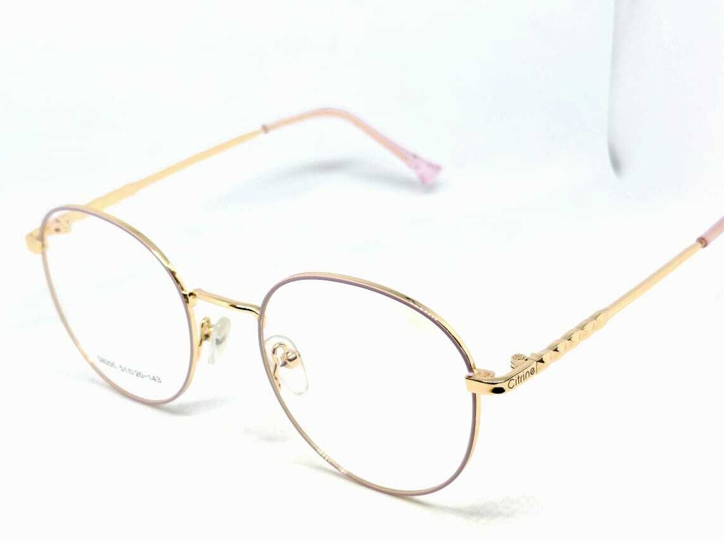 Óculos de Grau Feminino Redondo Dourado 59205