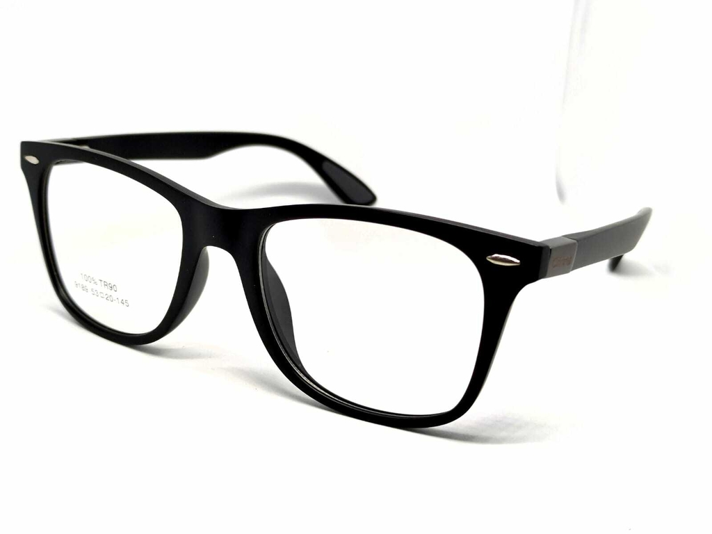 Óculos de Grau Preto Wayfarer Citrine 9189