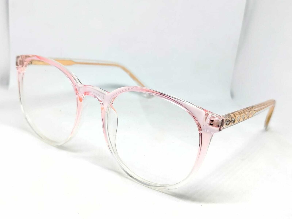 Óculos de Grau Feminino Redondo Rosa Acetato TR7521