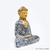 Escultura Decorativa Artesanal de Madeira Buda Meditação 30cm - comprar online