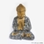 Escultura Decorativa Artesanal de Madeira Buda Mãos Juntas 30cm - comprar online