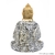 Escultura Decorativa Artesanal de Madeira Buda Okey 30cm - loja online
