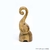 Escultura Decorativa Artesanal de Madeira Elefante 18cm