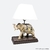 Abajur de Mesa Decorativo Artesanal de Madeira Elefante - comprar online