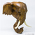 Escultura Decorativa Artesanal de Parede Cabeça de Elefante Marrom - loja online