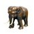 Escultura Decorativa Artesanal de Madeira Elefante Marrom 57cm