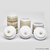Conjunto de Pote Organizador Decorativo Artesanal de Madeira 3 Unidades Branco (THA7.1/4) - comprar online