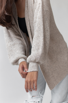 CARDIGAN EMMA TRICOT BEGE - USELAF