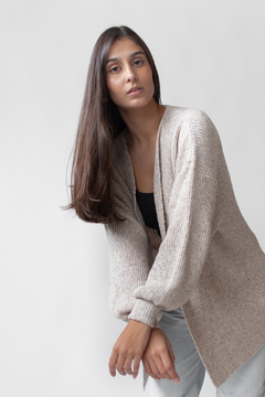 CARDIGAN EMMA TRICOT BEGE - USELAF