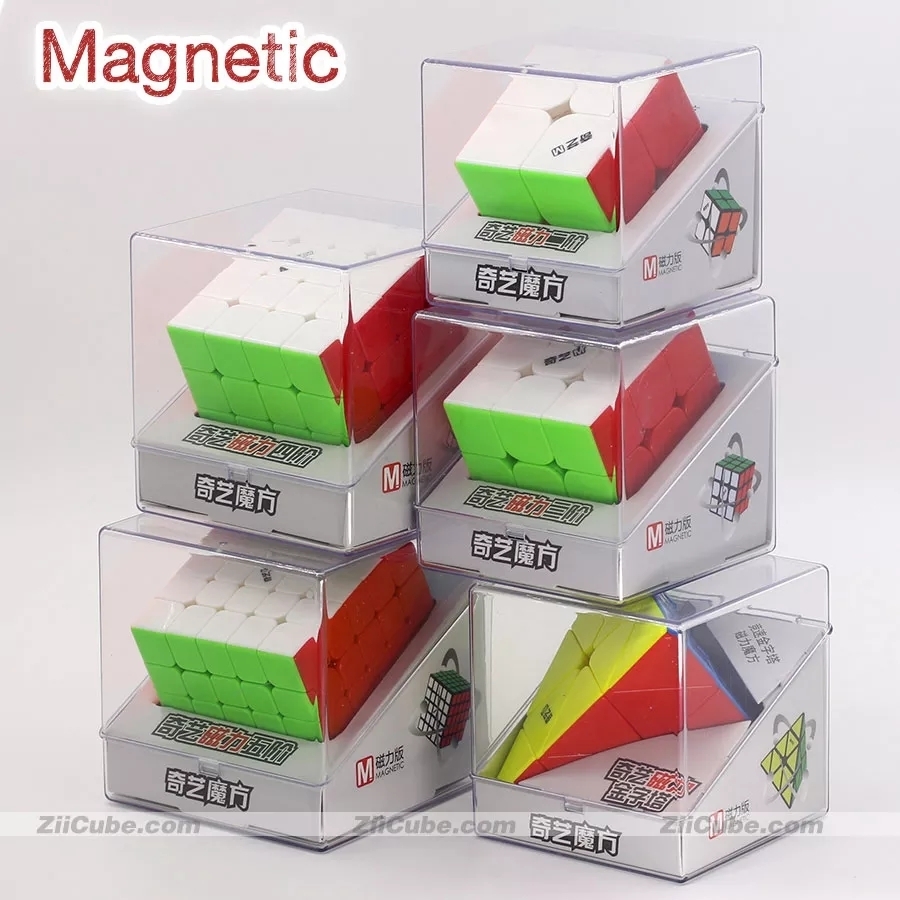 Kit Cubo Mágico QIYI Profissional Magnetico 2x2x2 + 3x3x3 + 4x4x4