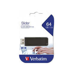 Pendrive Verbatim 64GB Slider 2.0