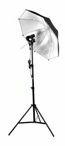 Paraguas negro/plateado 90cm - comprar online