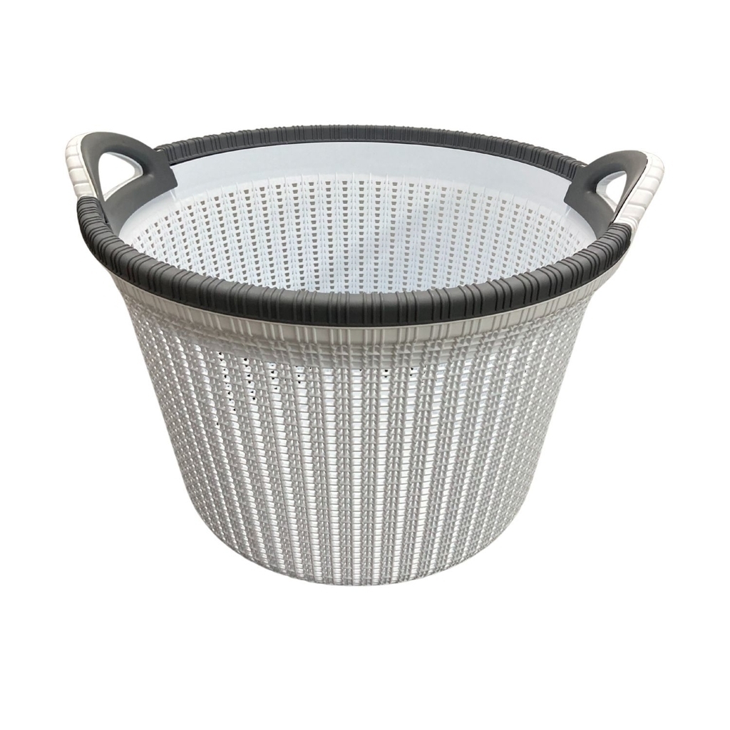 Canasto Para Ropa 32 Lts Con Manija Simil Ratan
