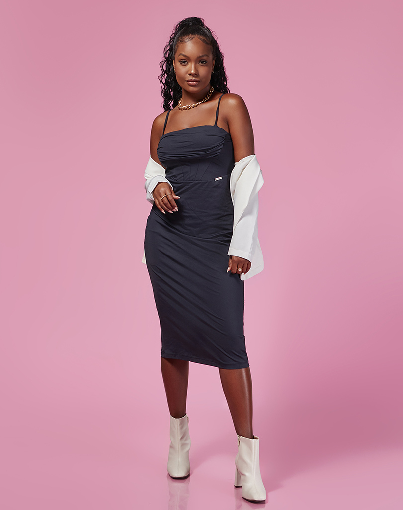 Vestido sensual preto sales
