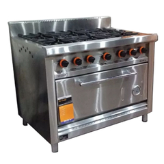 COCINA COMERCIAL MORELLI BASIC CHEFF 1100 6 HORNALLAS REJA FUNDICIÓN