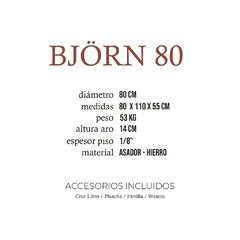 BJÖRN 80 - ASADOR FUEGOS JL en internet