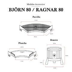 BJÖRN 80 - ASADOR FUEGOS JL - ESTILO XXI - Cocinas y Campanas