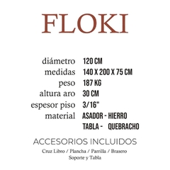 FLOKY - ASADOR CARRO FUEGOS JL en internet